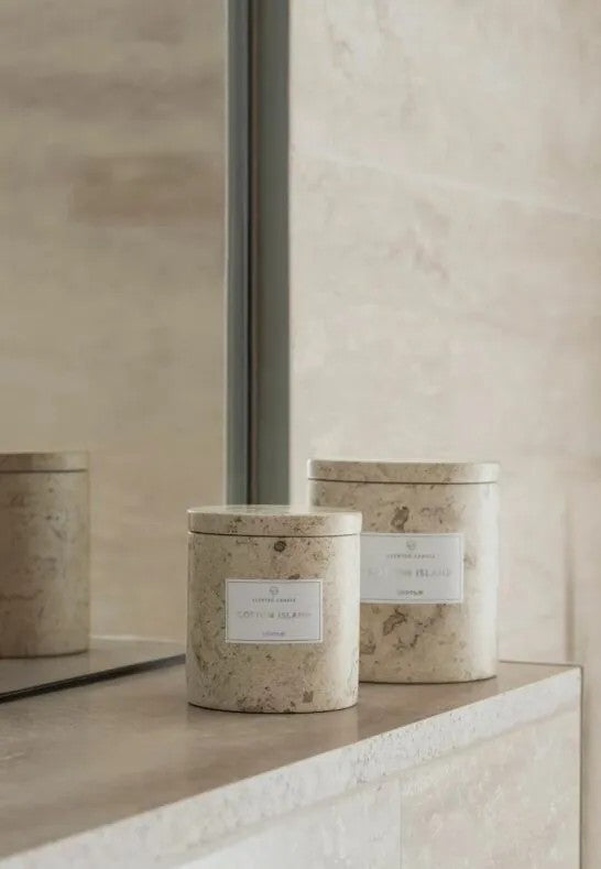 BLOMUS Frabli Doftljus S 8 cm Cotton Island Travertin