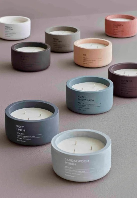 BLOMUS Fraga Doftljus Rose White Musk Ø13 cm Flint Stone