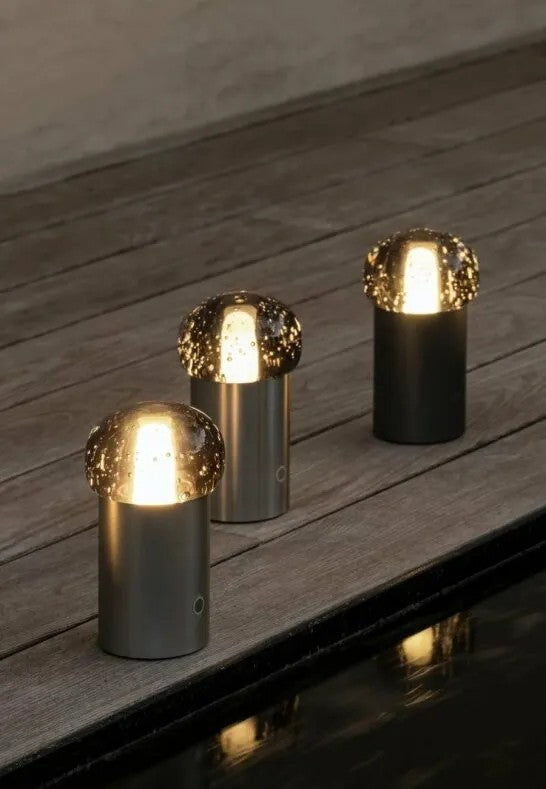 BLOMUS Iris LED-Lampa 18 cm Silver Metal