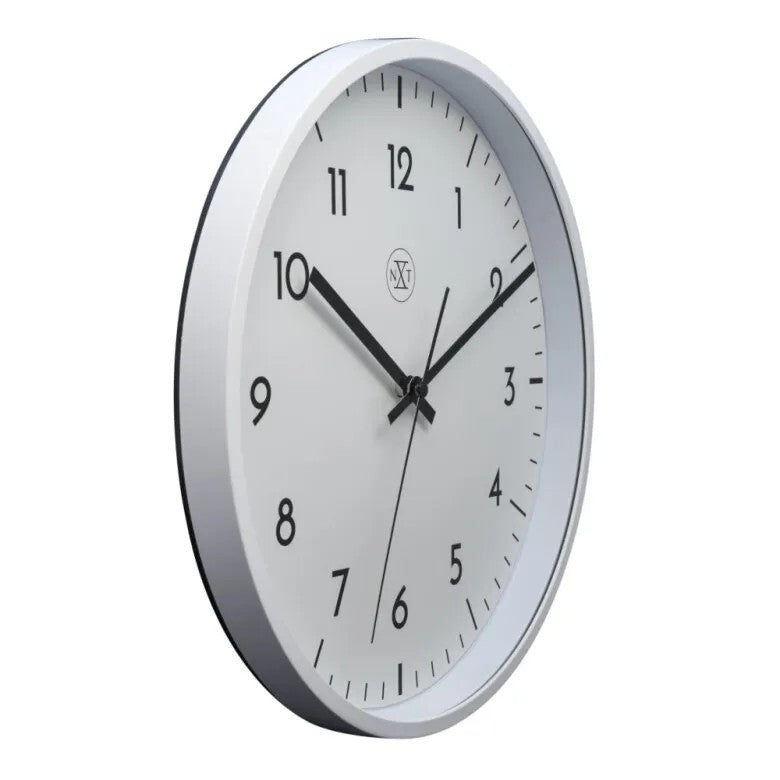 NeXtime Easy Big Väggklocka 30 cm Vit/Vit