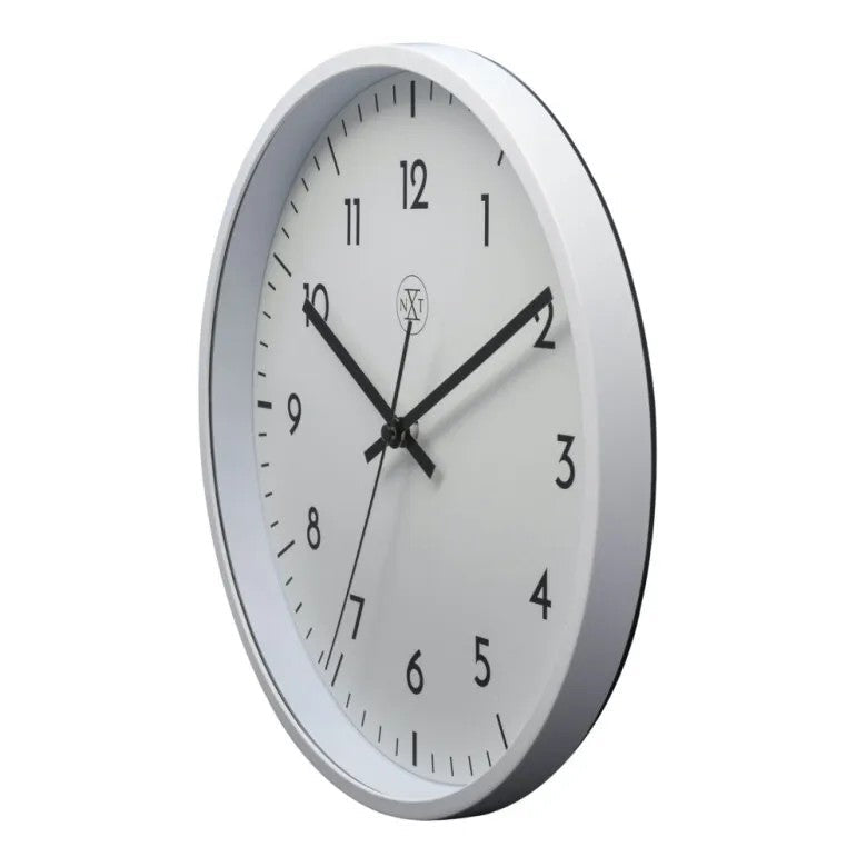 NeXtime Easy Big Väggklocka 30 cm Vit/Vit