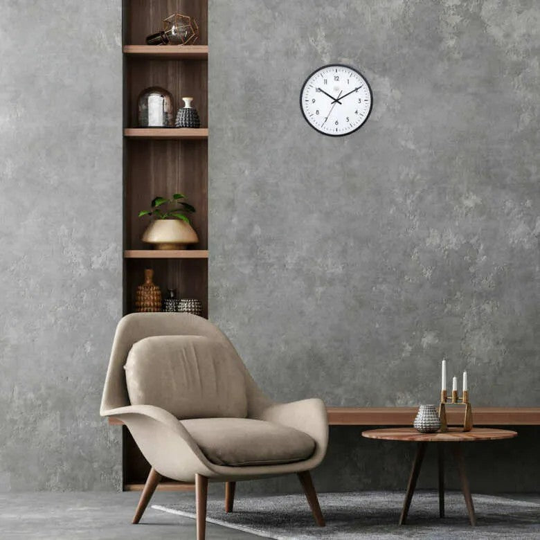 NeXtime Easy Big Väggklocka 30 cm Svart/Vit