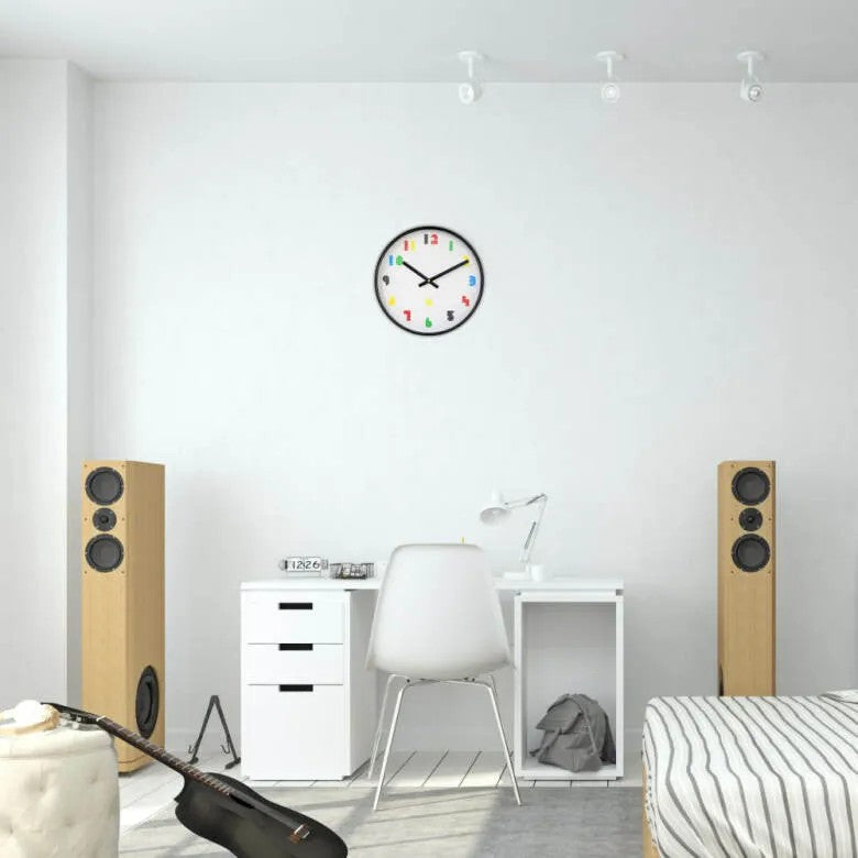 NeXtime nXt Bit Väggklocka 35 cm Svart-Vit/Multi