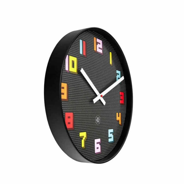 NeXtime nXt Game Väggklocka 35 cm Svart/Multi