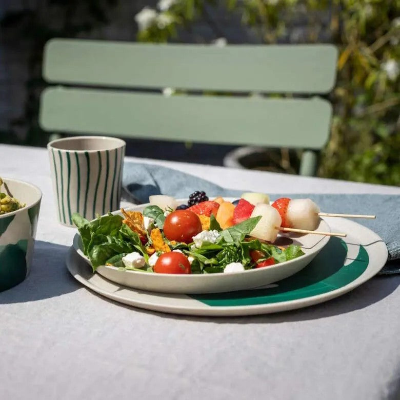 Koziol Connect Monstera Servis 16 delar Beige/Grön