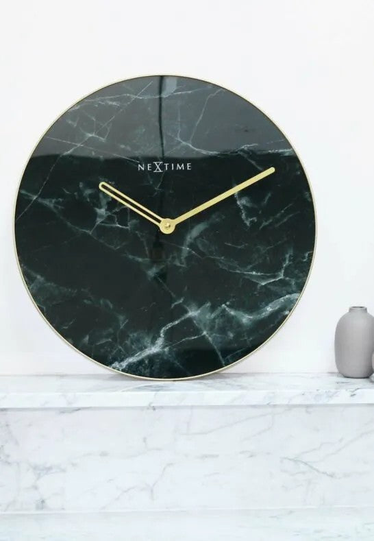 NeXtime Marble Väggklocka 40 cm Svart