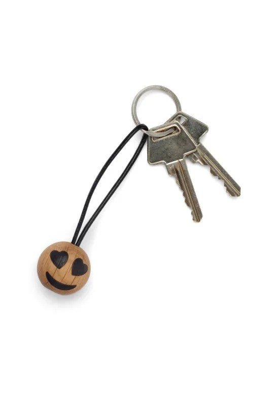 Spring Copenhagen Emoji Nyckelring Heart Eyes Ø3 cm Ek