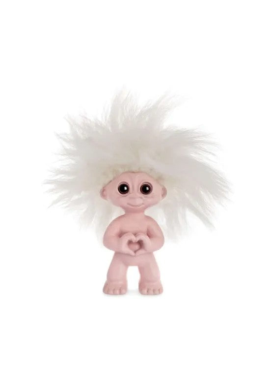 Spring Copenhagen Lyckotroll Rosa med Hjärta 9 cm