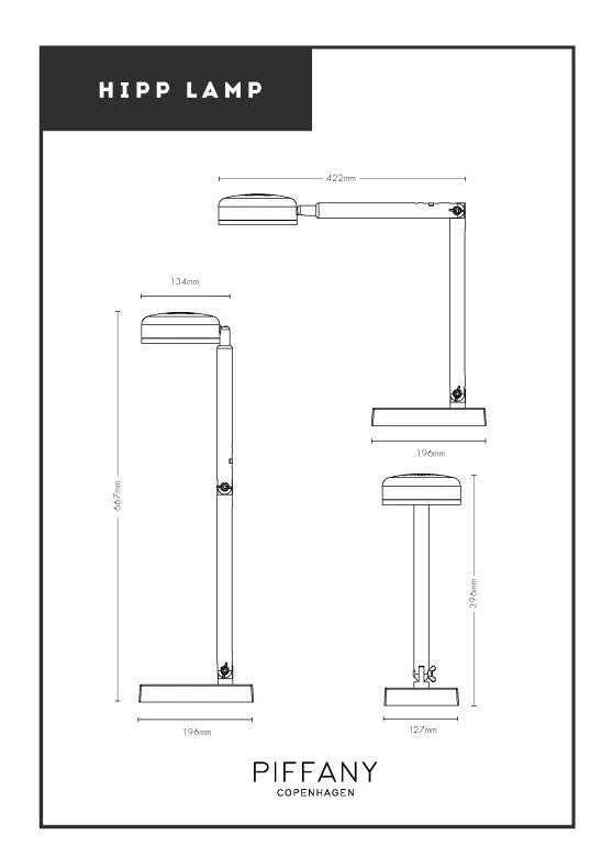 Mr.Wattson HIPP LED Table Lamp - Fashion Black