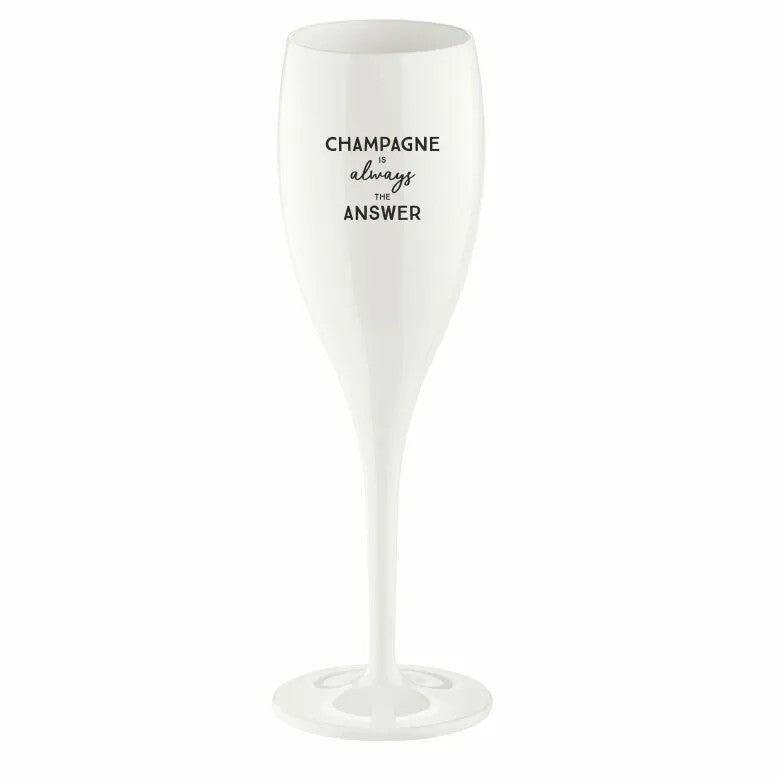 Koziol Cheers No.1 Champagneglas 10 cl Champagne Is The Answer 6-pack