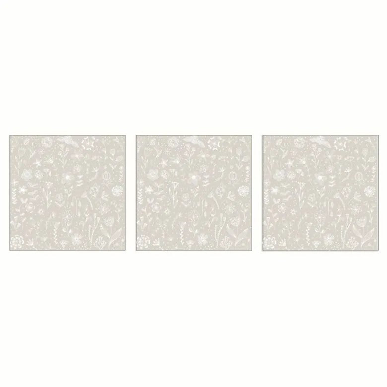Paperproducts Design Pure Flower Servett 33x33 cm Taupe 3 st 20-pack