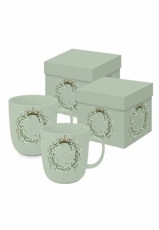 Paperproducts Design Springtime Wreath Mugg Matt 40 cl 2-pack