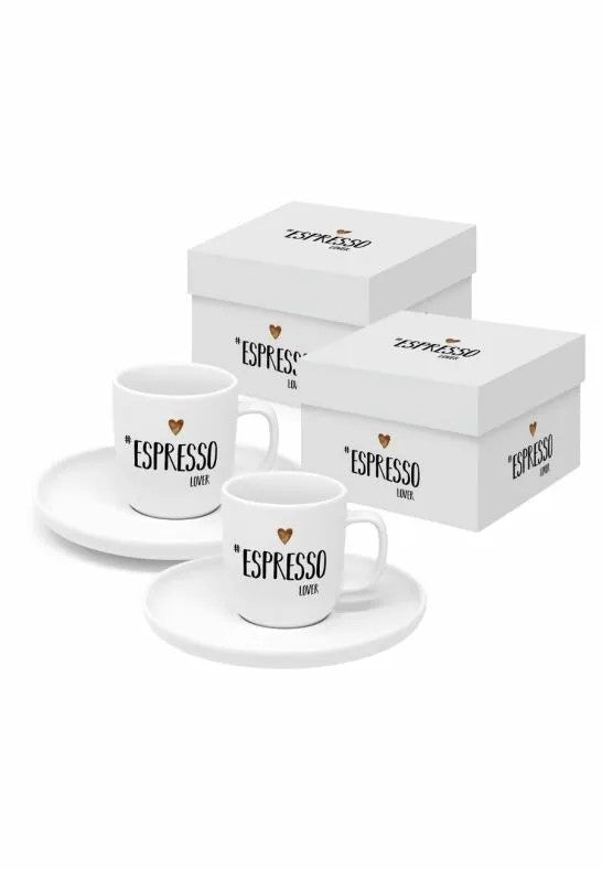 Paperproducts Design Espresso Lover Mugg Vit 9 cl 2-pack