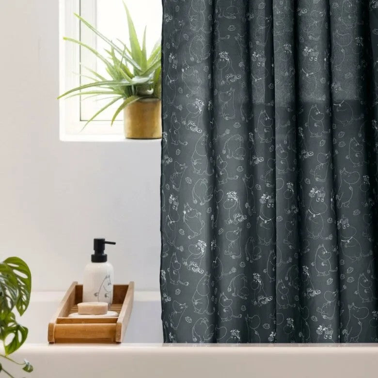 Dsignhouse X Moomin Mumin Duschdraperi 180x200cm Svart