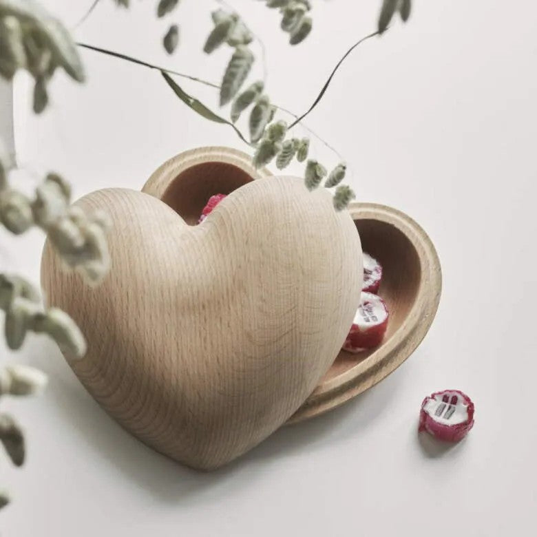 Spring Copenhagen Skål Hjärta med lock 12 cm Bok