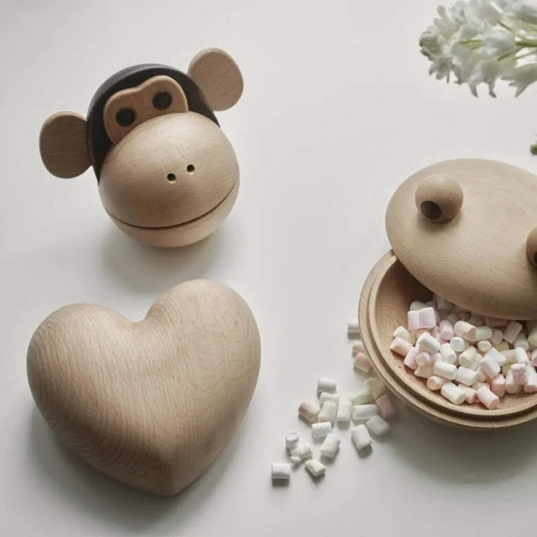 Spring Copenhagen Skål Hjärta med lock 12 cm Bok