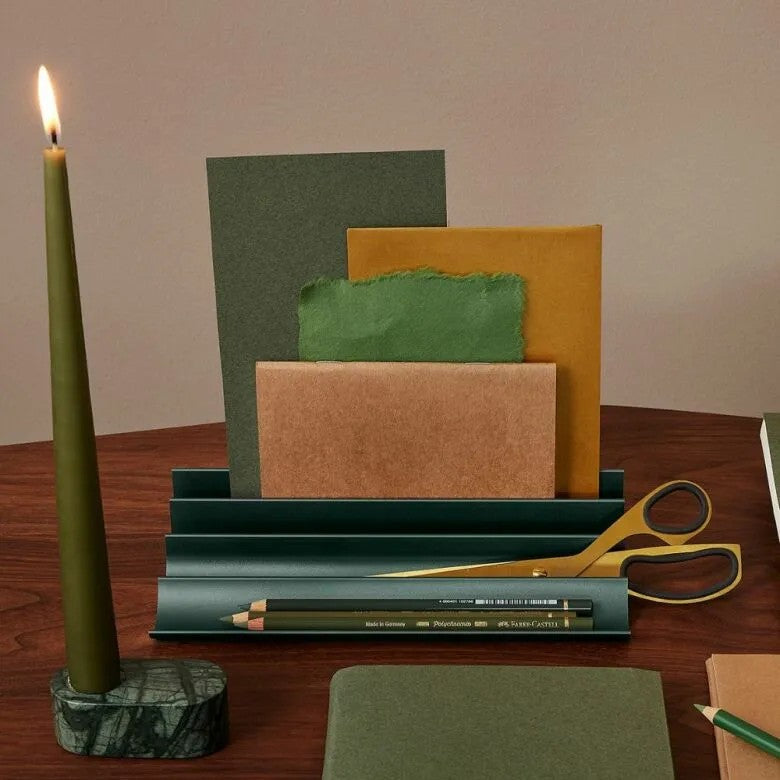 Spring Copenhagen Desk Organizer Vague, forest green