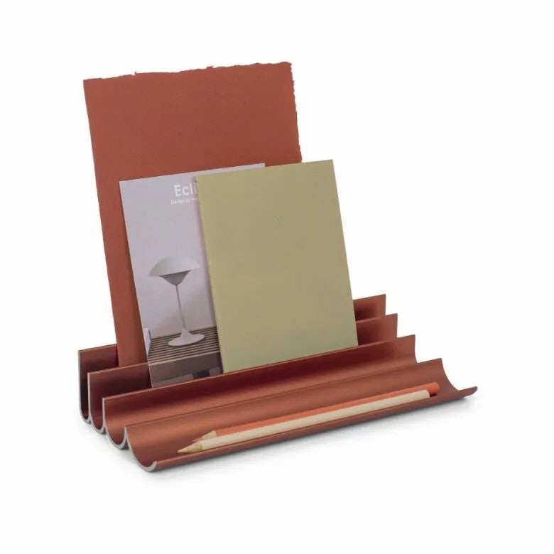 Spring Copenhagen Desk Organizer Vague, dusty orange