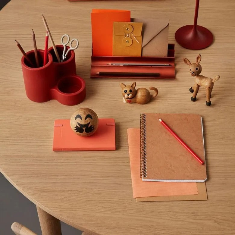 Spring Copenhagen Desk Organizer Vague, dusty orange