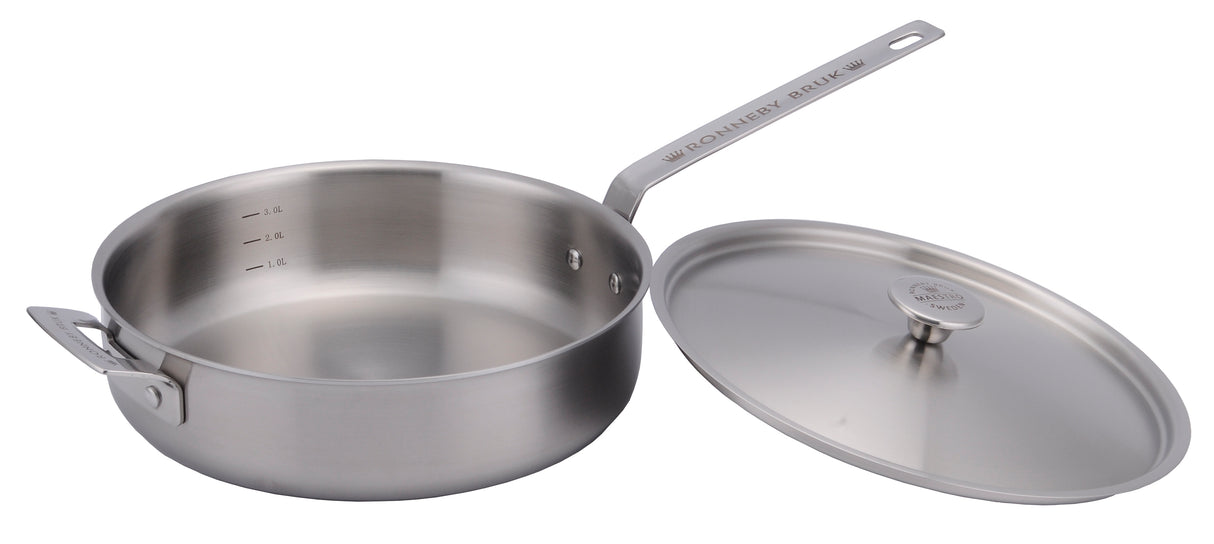 Ronneby Bruk Rostfri traktörpanna, rostfritt lock