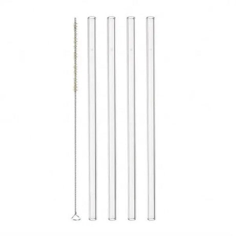 Leonardo Sugrör Glas 4-pack + Borste