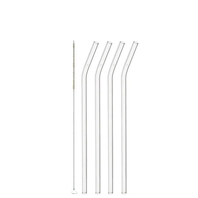 Leonardo Knik Sugrör Glas 23cm 4-pack inkl Borste