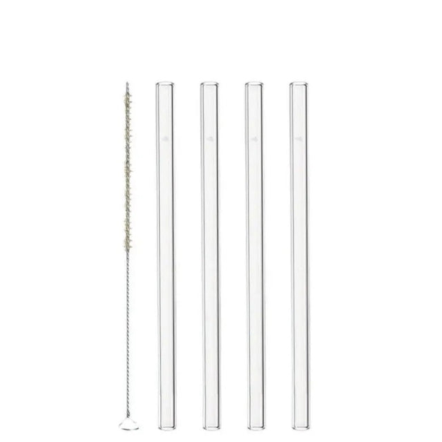 Leonardo Ciao Sugrör Glas 15cm 4-pack inkl Borste