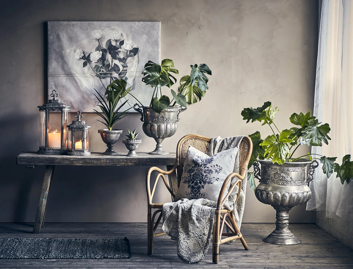 Affari of Sweden ELSA Bordsduk 250x140 cm Natur/Ljusgrå