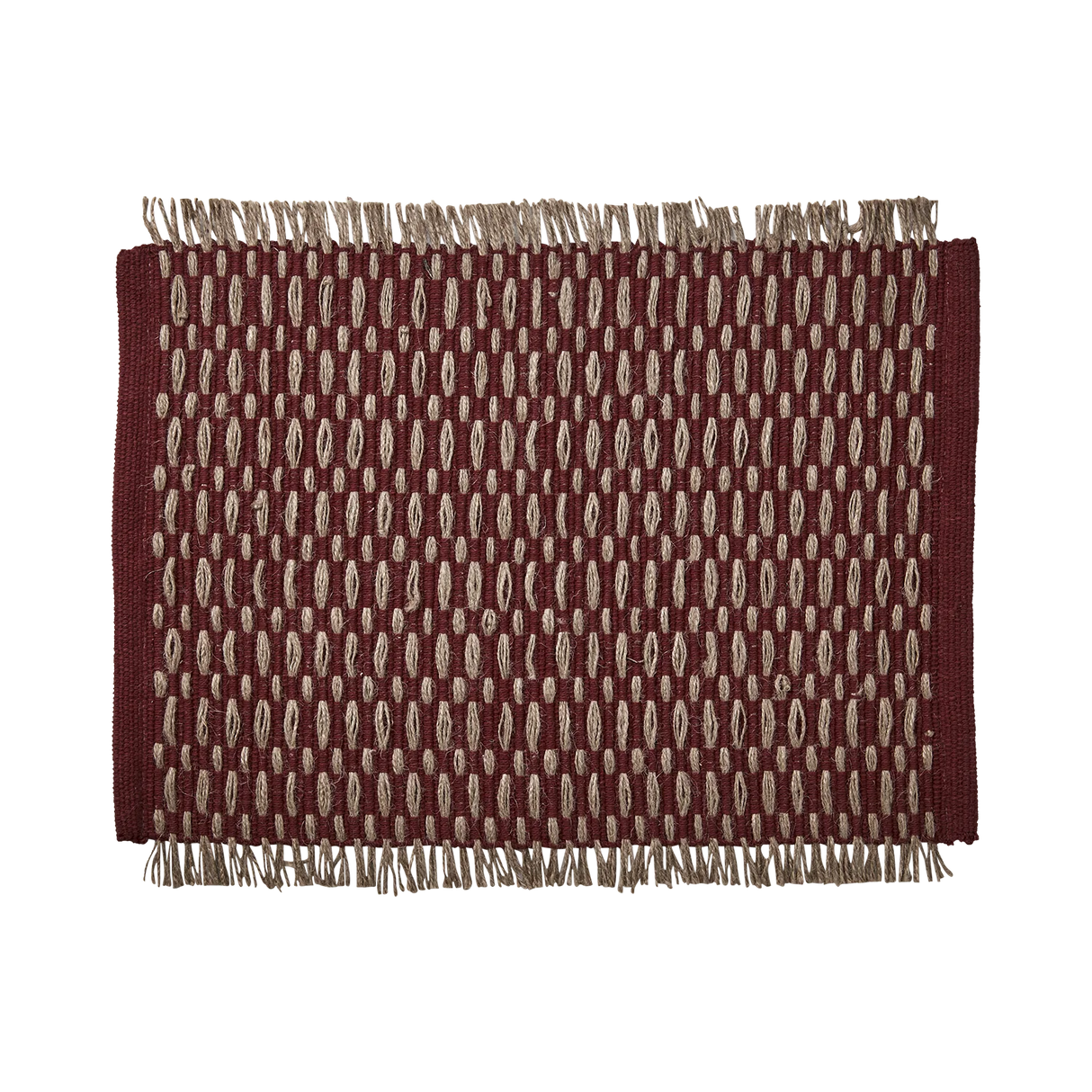 Affari of Sweden ELINA Tallriksunderlägg 48x33 cm Röd/Natur 6-pack