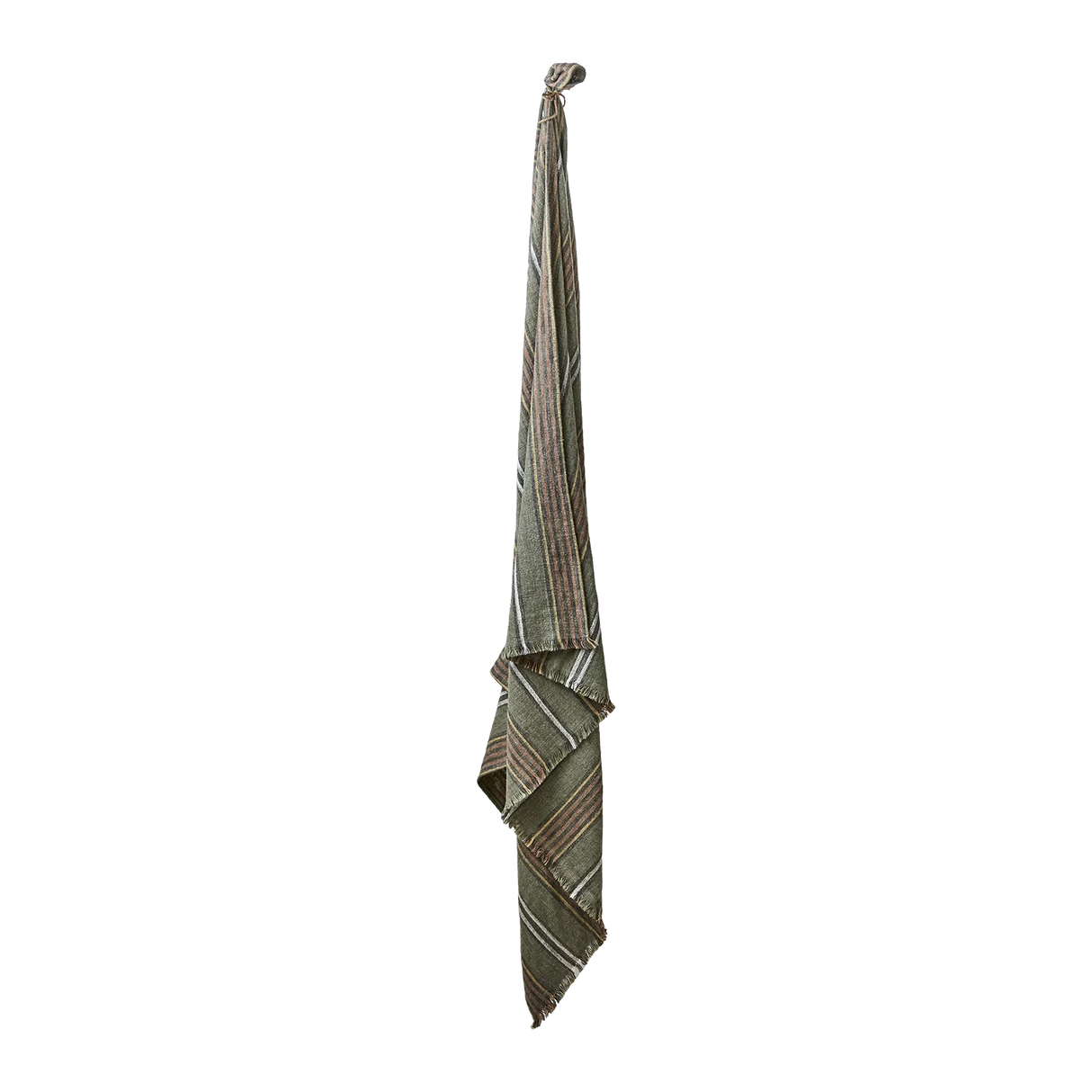 Affari of Sweden HILDA Filt/Duk 250x140 cm Grön/Rostbrun/Vit/Gul