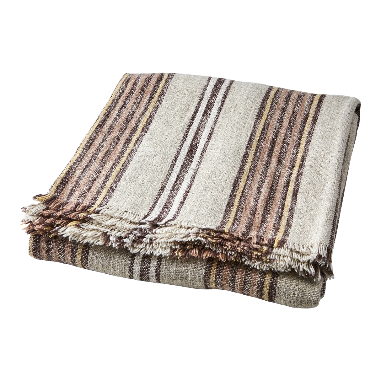 Affari of Sweden HILDA Filt/Duk 250x140 cm Natur/Brun/Rosa/Gul
