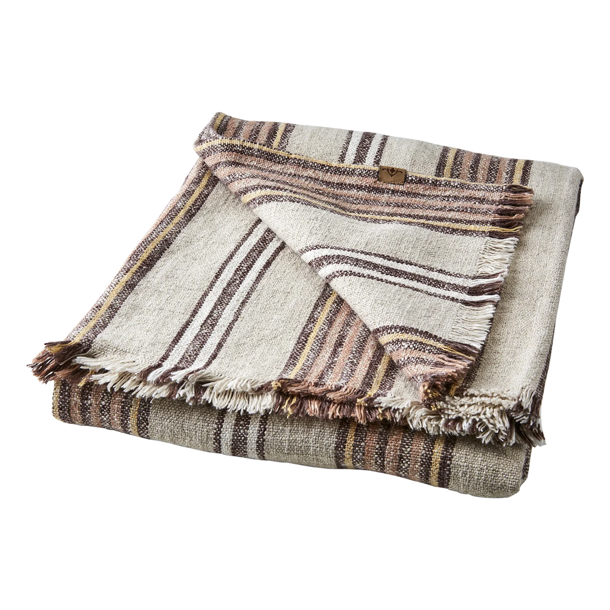 Affari of Sweden HILDA Filt/Duk 250x140 cm Natur/Brun/Rosa/Gul