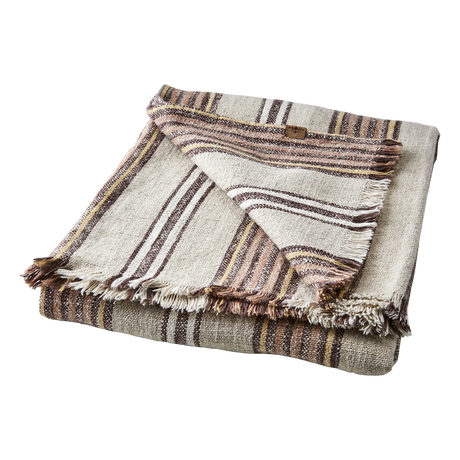 Affari of Sweden HILDA Filt/Duk 250x140 cm Natur/Brun/Rosa/Gul