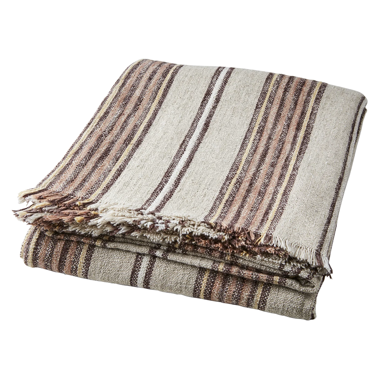 Affari of Sweden HILDA Filt/Duk 350x140 cm Brun/Rosa/Gul