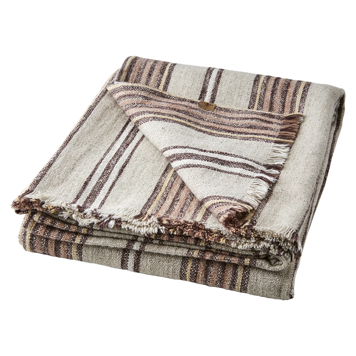 Affari of Sweden HILDA Filt/Duk 350x140 cm Brun/Rosa/Gul