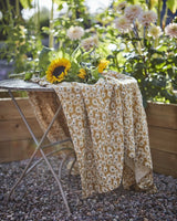 Affari of Sweden ELSA Bordsduk 250x150 cm Senapsgul/Elfenben/Grön