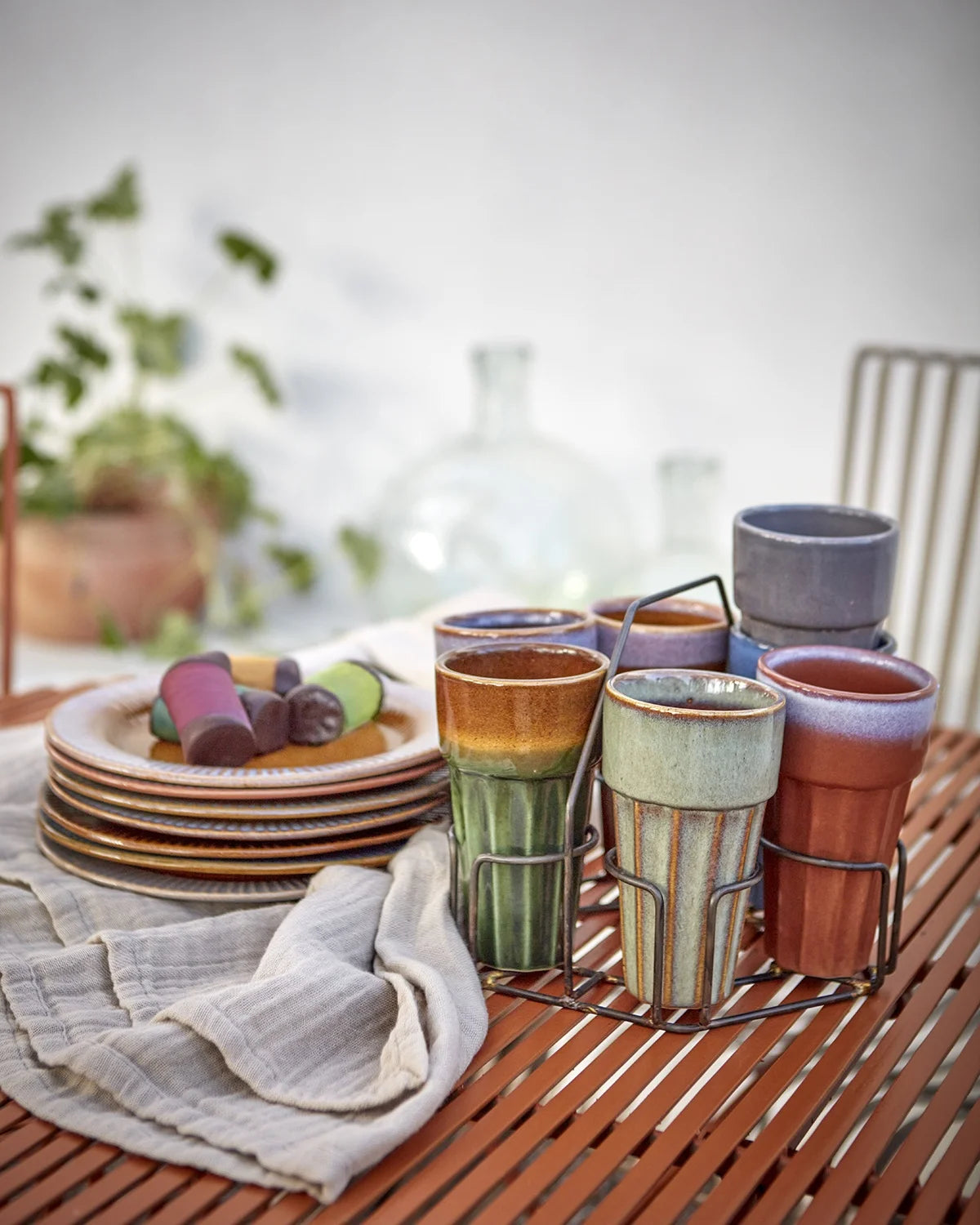 Affari of Sweden COSTA Kopp L Grön/Brun 4-pack