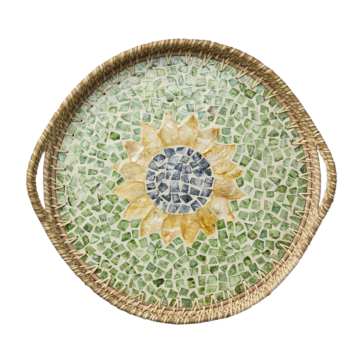 Affari of Sweden SUNNY Bricka 43cm Grön/Natur