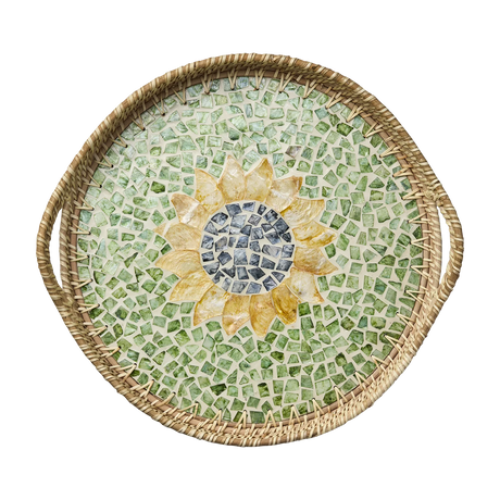 Affari of Sweden SUNNY Bricka 43cm Grön/Natur