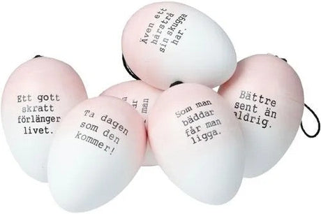 Cult Design Ordspråks-Ägg Rosa 6-Pack