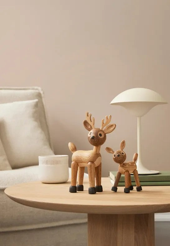 Spring Copenhagen Spot Rådjur Baby Trädekoration 12,7 cm Ek/Lönn