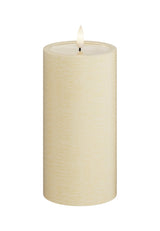 Unique Candles Unique LED Blockljus Cream 7,5x15 cm