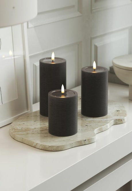 Unique Candles Unique LED Blockljus Mocca 7,5x12,5 cm