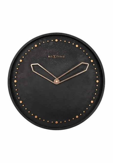 NeXtime Cross Väggklocka Ø35 cm Svart/Guld