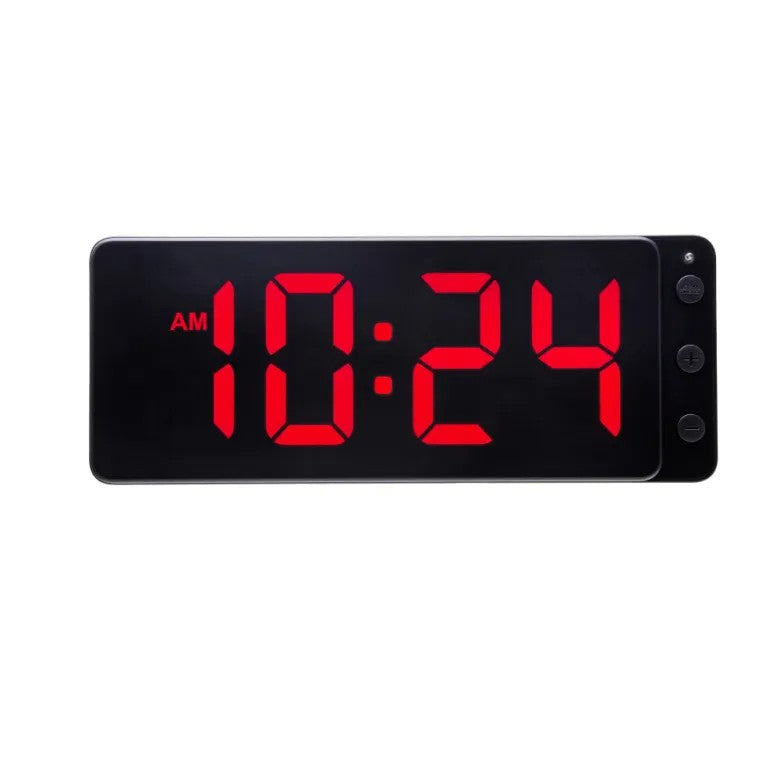 NeXtime Digital Väggklocka/Bordsklocka 27 cm Svart/Röd
