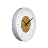 NeXtime Retro II Stripes Väggklocka 25 cm Vit/Guld