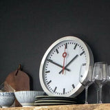 NeXtime Station Stripe Väggklocka Ø35 cm Vit