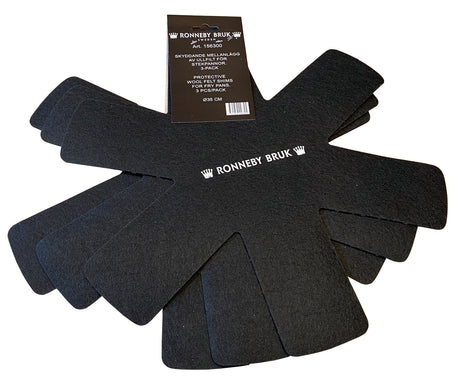 Ronneby Bruk Stekpanneskydd 3-pack, svart m tryck