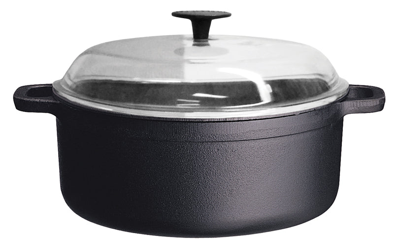 Ronneby Bruk Gryta rund 6 liter, glaslock