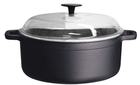 Ronneby Bruk Gryta rund 8 liter, glaslock